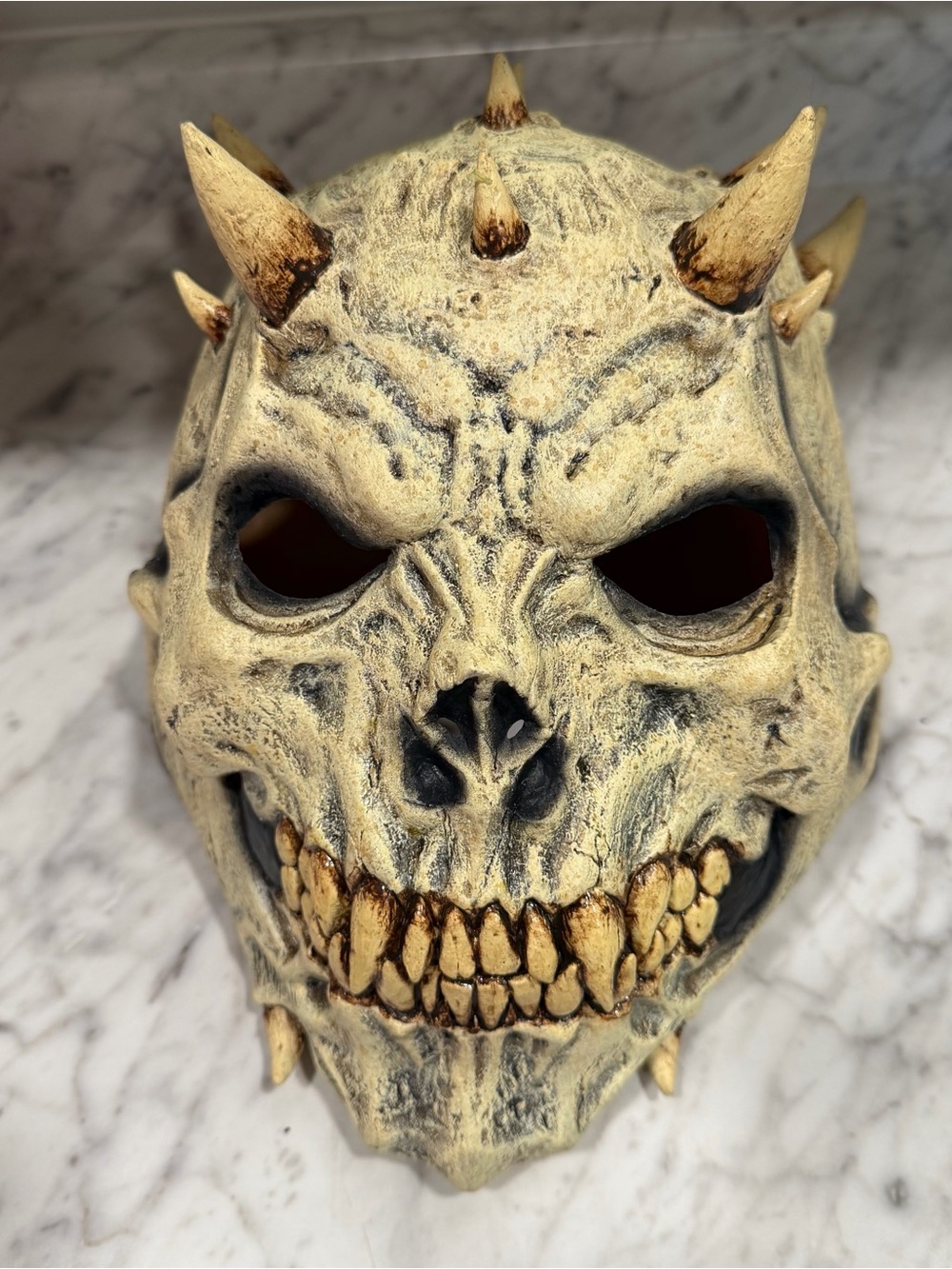 Halloween Spiked Skull Demon Latex Mask Adult Full Face Cosplay Horror Costume